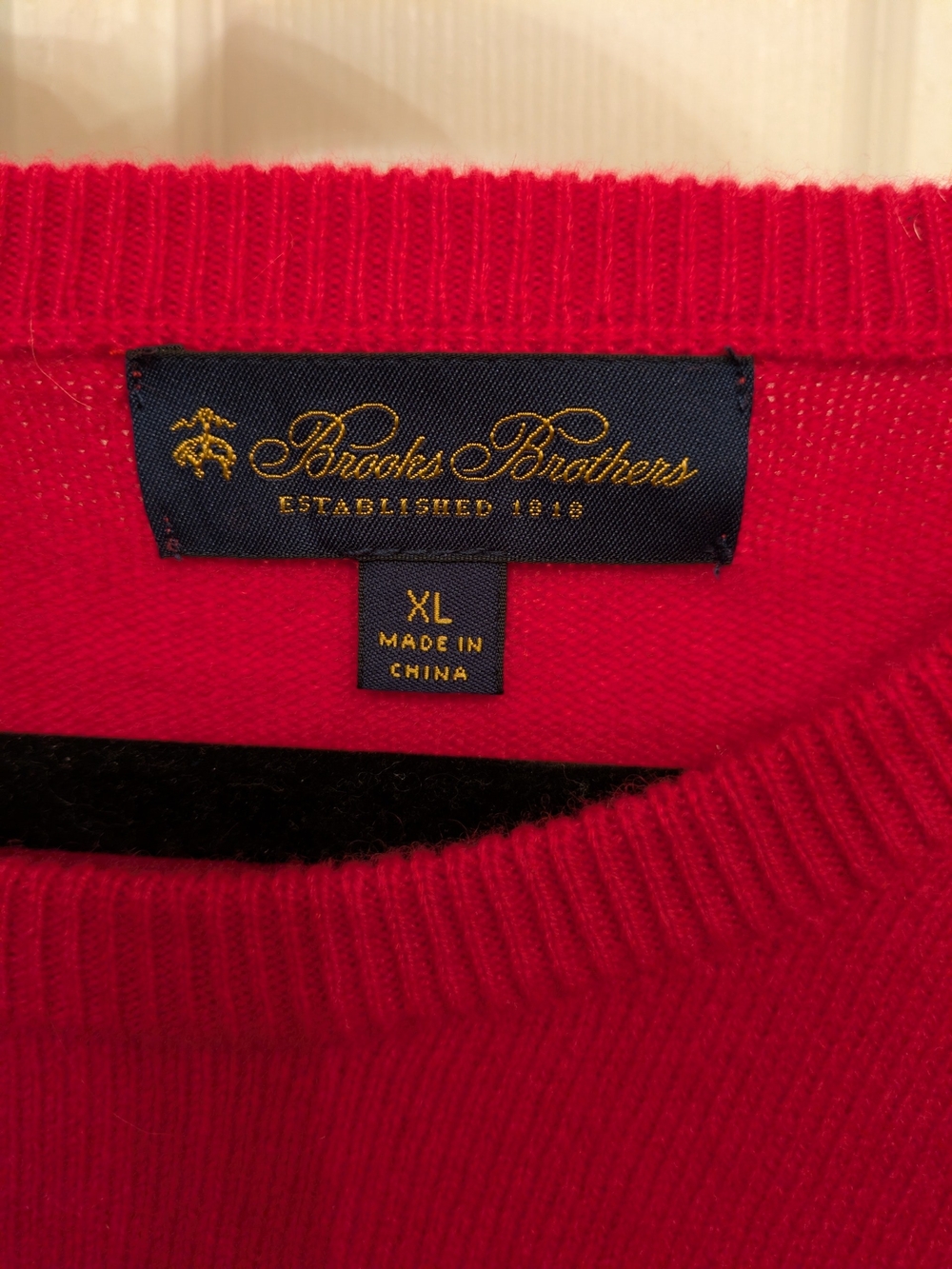 Brooks Brothers 100% Cashmere Sweater XL Vibrant Pink Crewneck